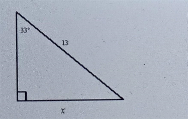 Angle Relationships When solving for x, the sine of 33° is used. What other angle-example-1