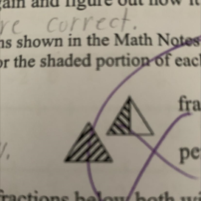 What is the fraction and percent for this-example-1