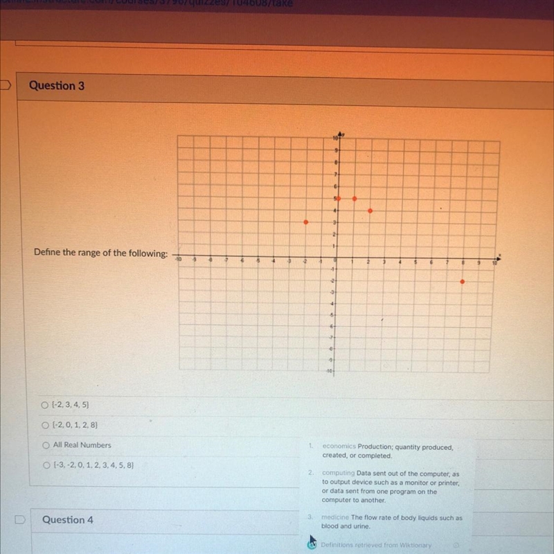 Define the range of the following:-example-1