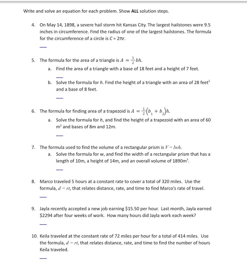 Write and solve an equation for each problem. Show ALL solution steps. (Needs to be-example-1