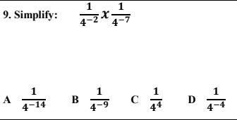 Simplify 1/4^-2 x 1/4^-7-example-1