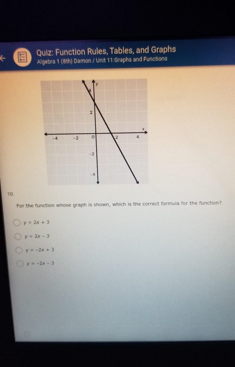 What's the correct formula for this function? ​-example-1