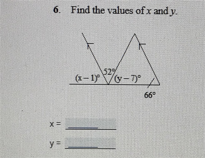 Find the values of x and y.-example-1