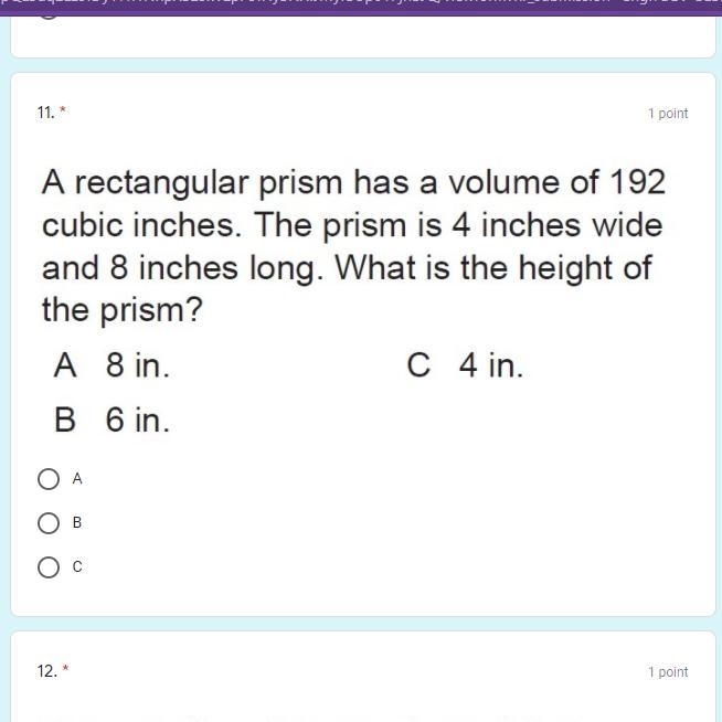 A rectangular prism has a 192 cubic inches.-example-1