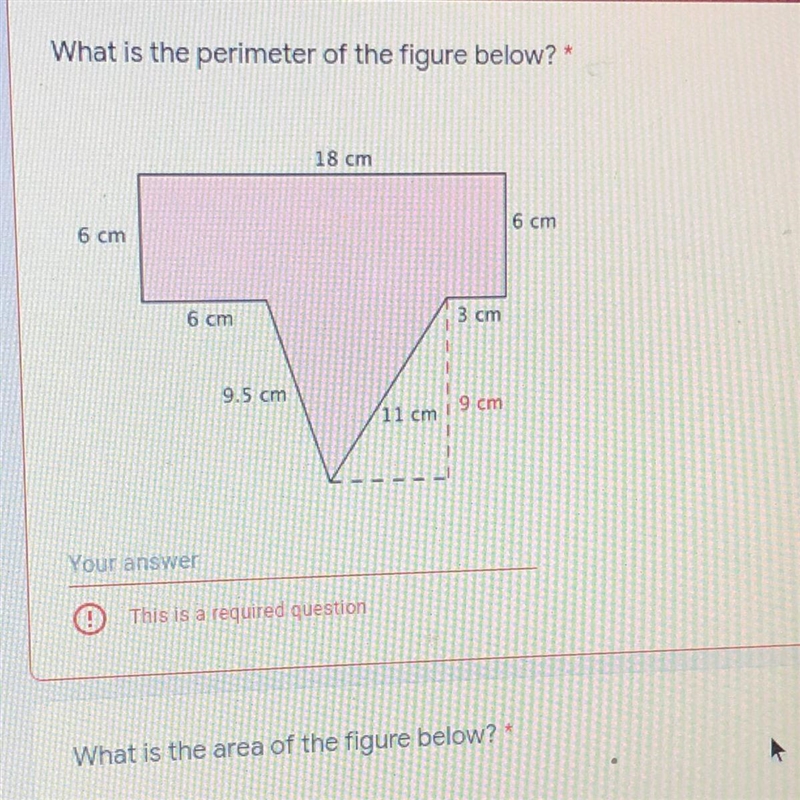 PLEASE HELP ME!!!!! what is the perimeter and area of this figure?-example-1