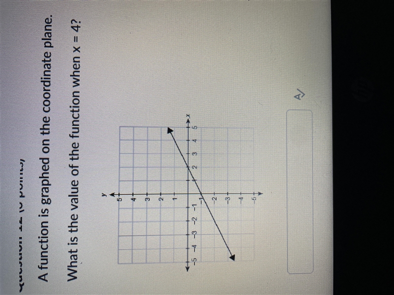 What is the value of the function when X equals four? on a coordinate plane.-example-1