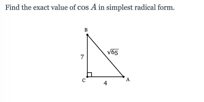 Find Trig Ratios (with Radicals)-example-1