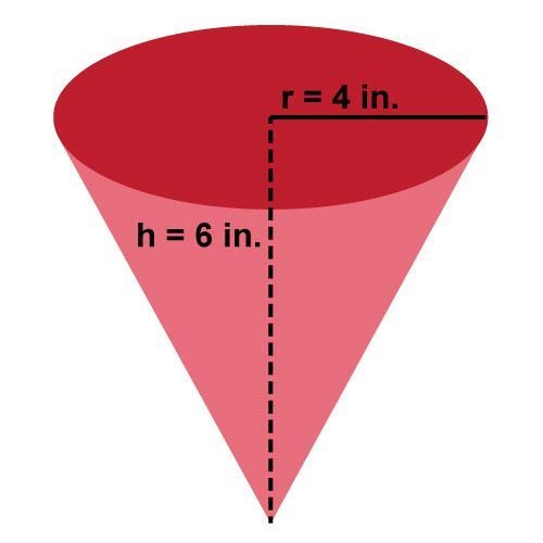 What is the volume of this shape in terms of π (PI)?-example-1