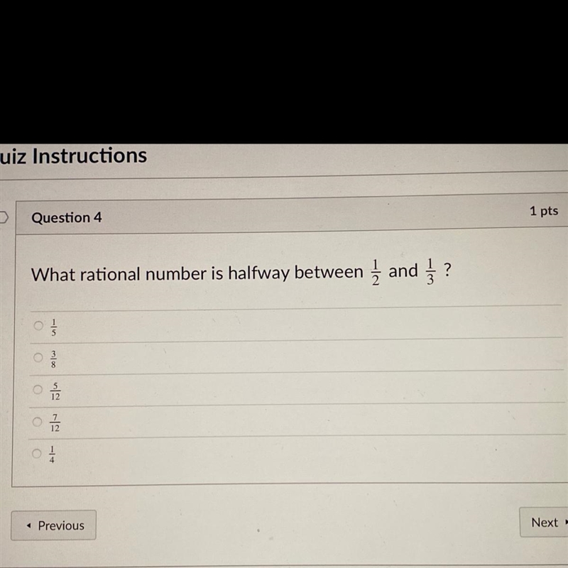 What rational number is halfway between 1/2 and 1/3?-example-1