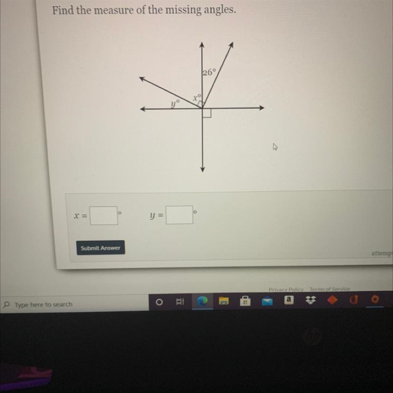 Help please Find the measure of the missing angles.-example-1