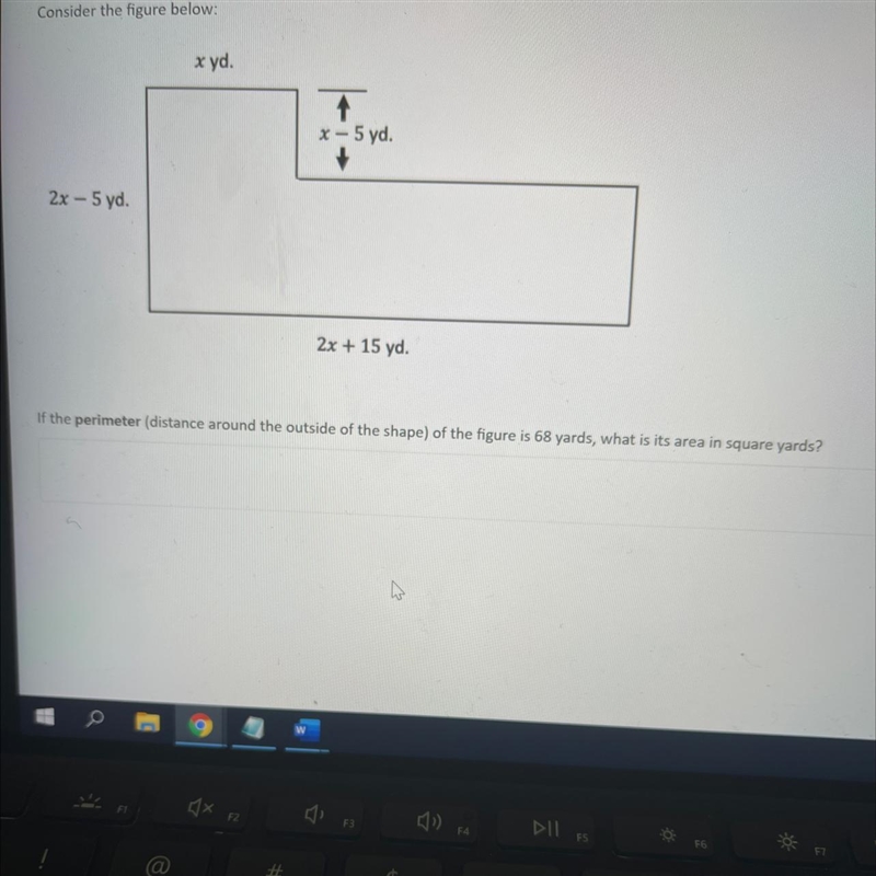 Question 5: Find area from the given perimeter-example-1