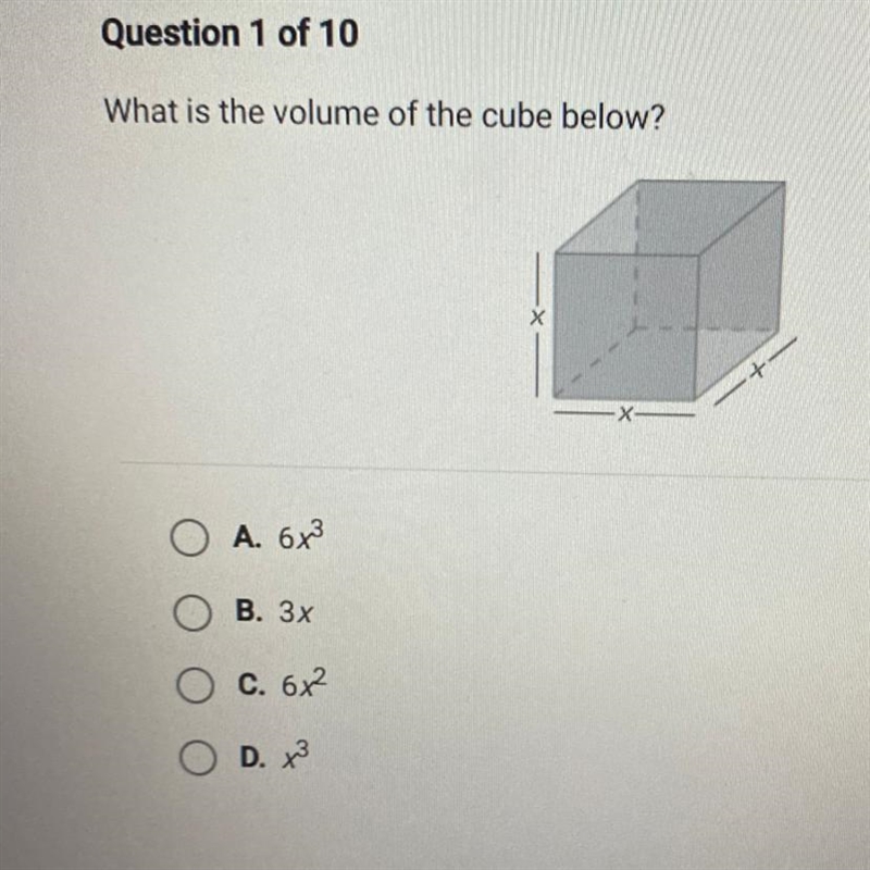 What is the volume of the cube below?-example-1