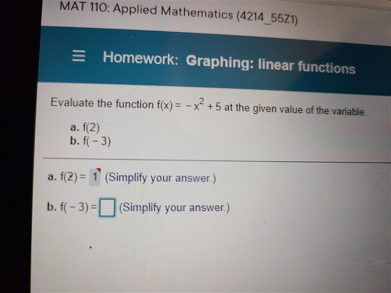 I don't understand this problem and how it equals 1 (attached). I thought if -3 =-x-example-1