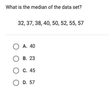 What is the median of the data set?-example-1