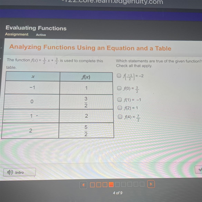 Which statements are true of the given function? Check all that apply.-example-1