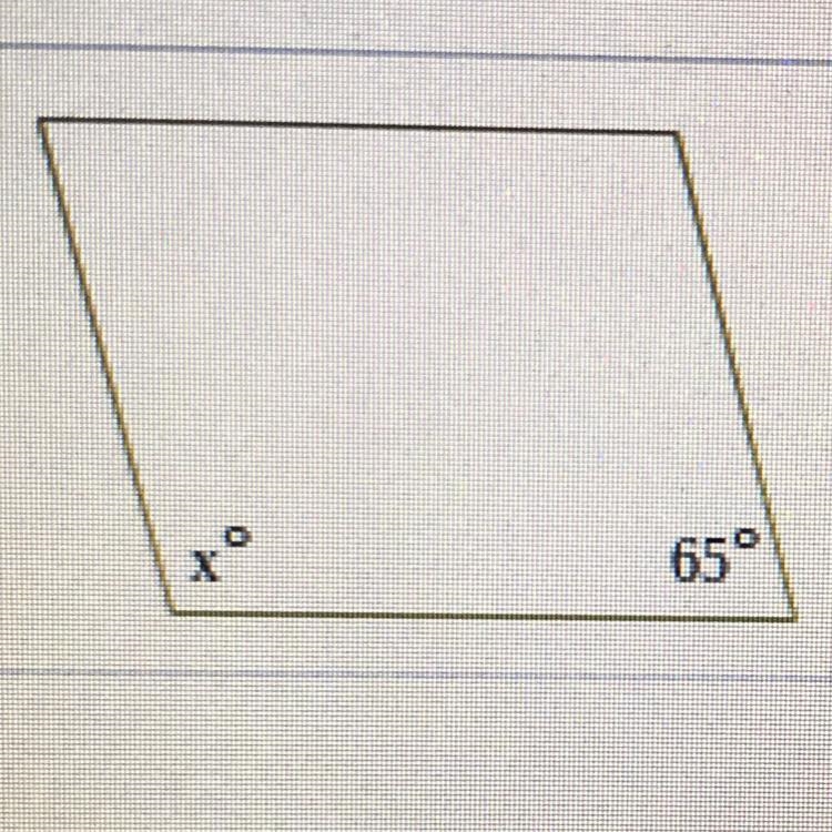 Find the value of the parallelogram. The value of x is _?-example-1