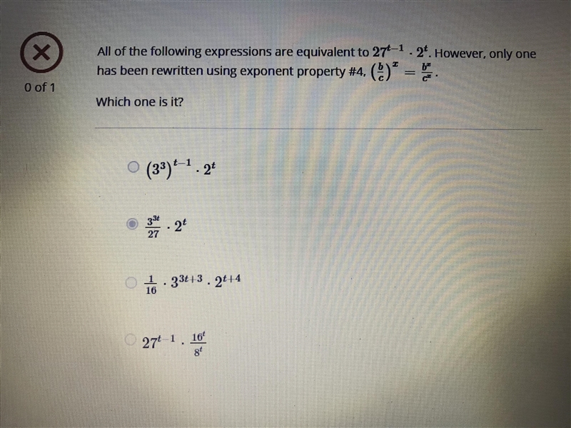 The answer selected was wrong.-example-1