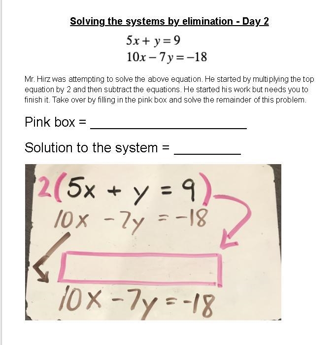 SOLVING THE SYSTEM BY ELIMINATION!-example-1