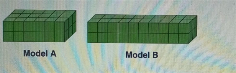 Sylvie made the solid figures shown using unit cubes. Which statement about these-example-1