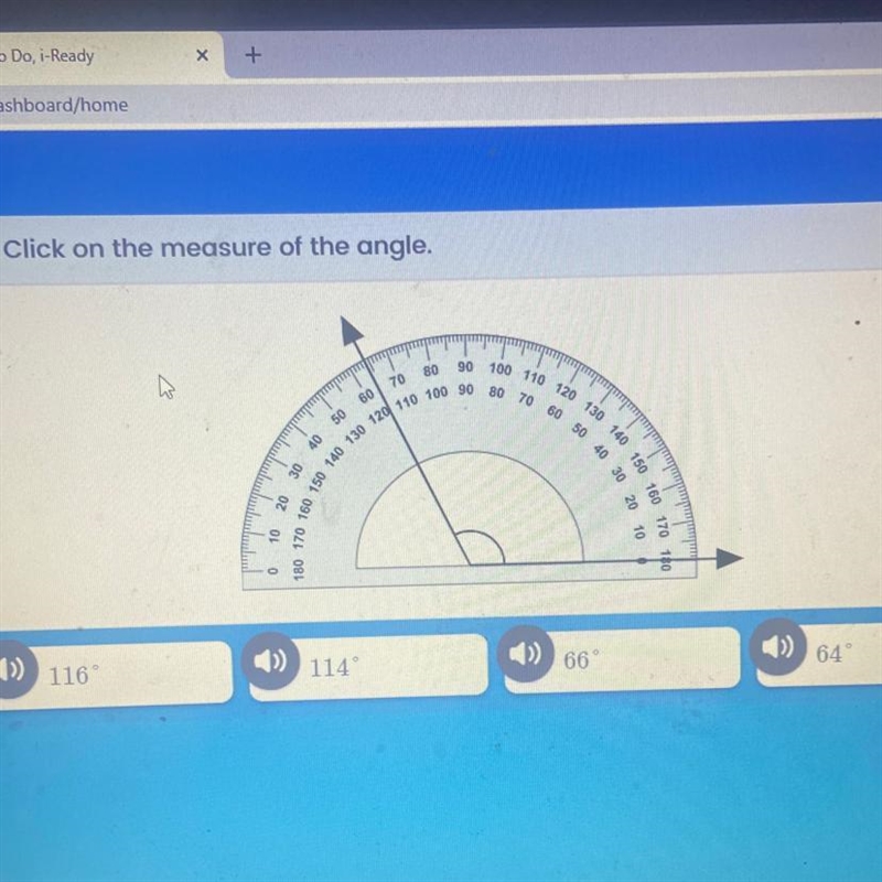 45 POINTS Click on the measure of the angle.-example-1