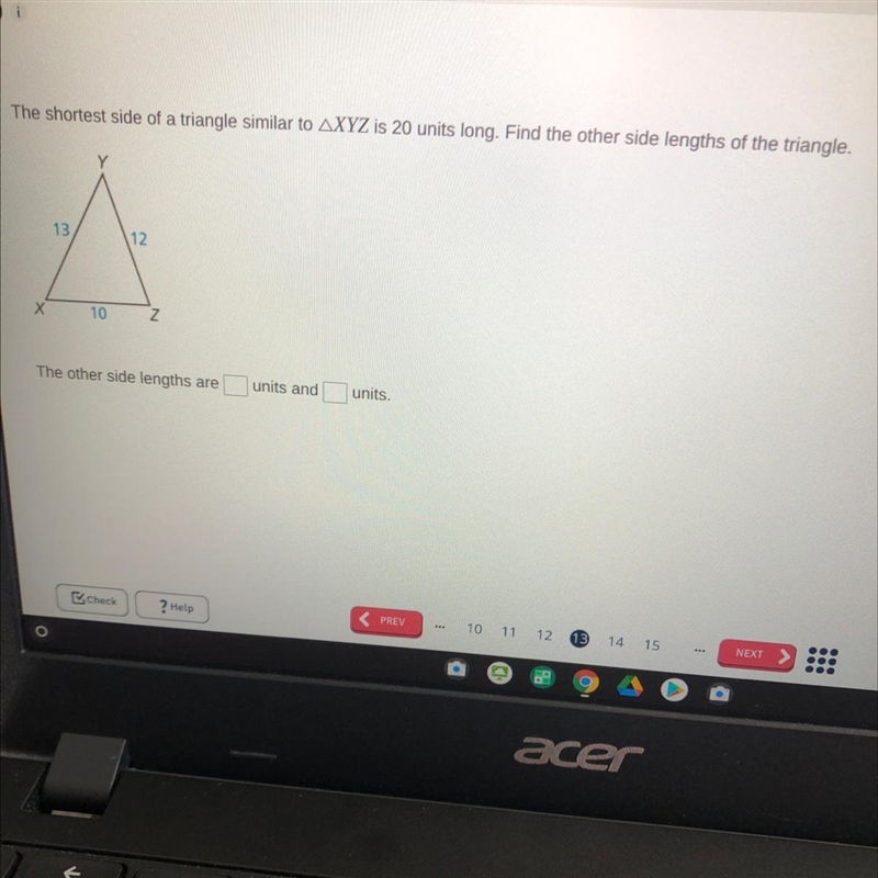 What are the other side lengths of the triangle?-example-1