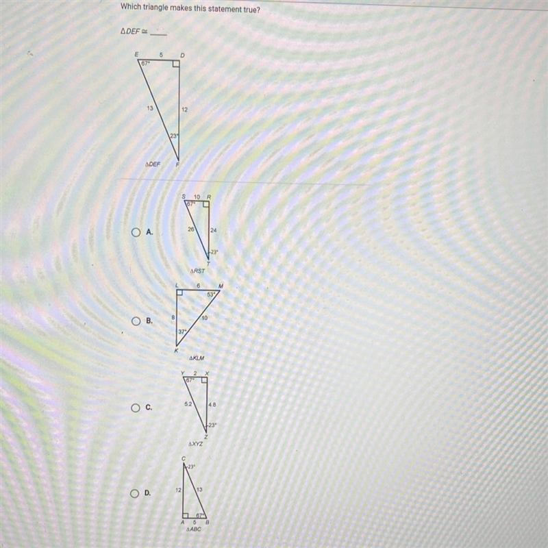 Which triangle makes this statement true? PLEASE HELP-example-1