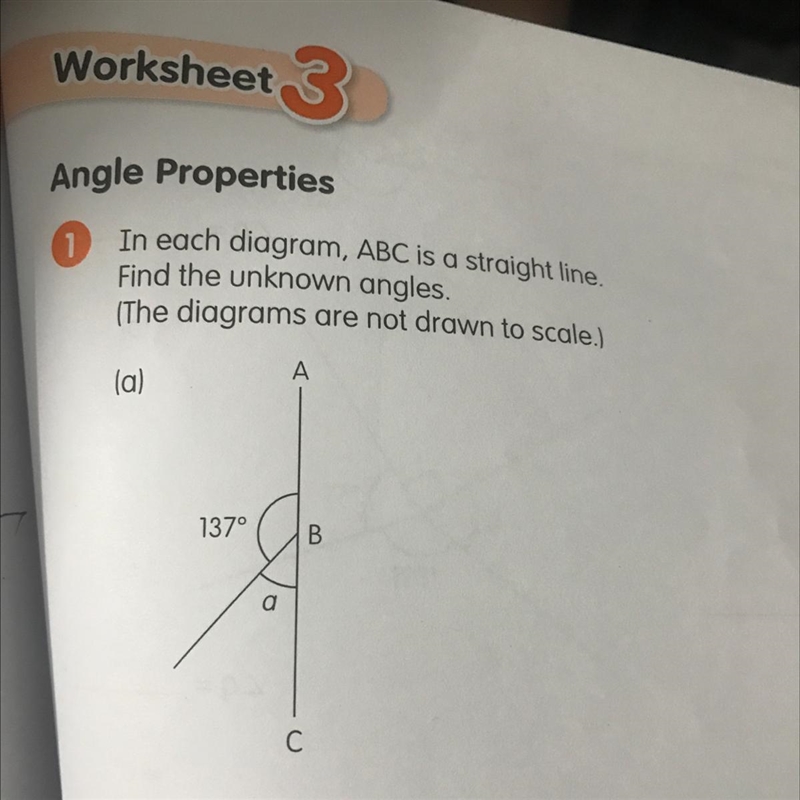 In each diagram, abc is a straight line. Find the unknown angles.-example-1