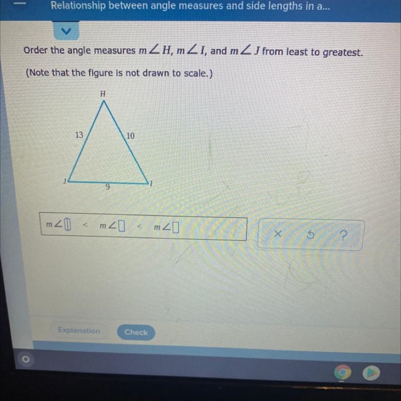 Order the angle measures from least to greatest please help-example-1