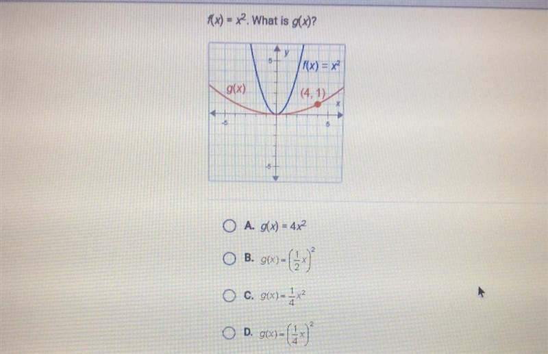 F(x) = x^2. what is g(x)?-example-1