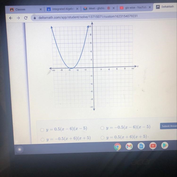 Which equation best matches the graph shown below?-example-1