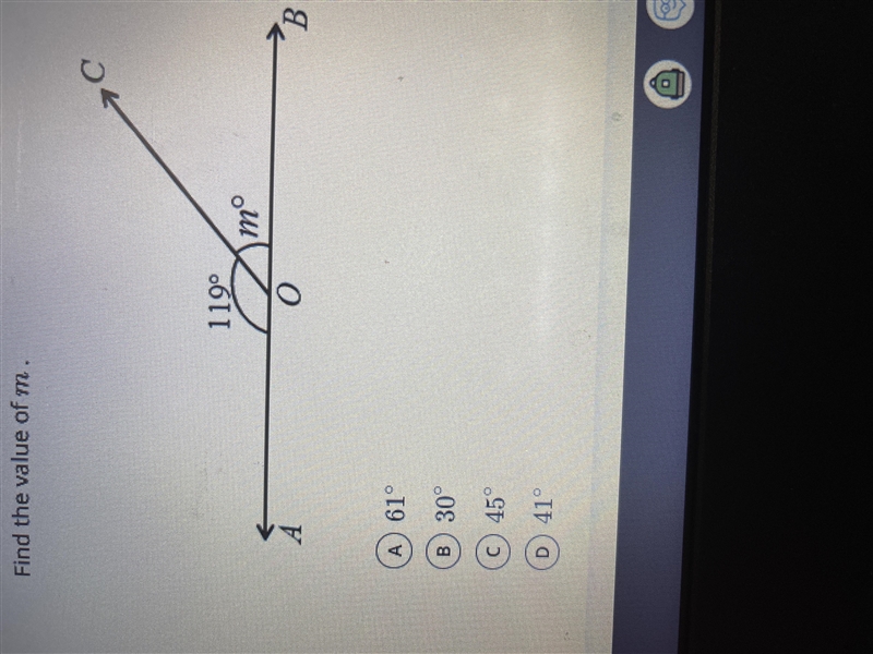 A. 61 b. 30 c. 45 d. 41-example-1