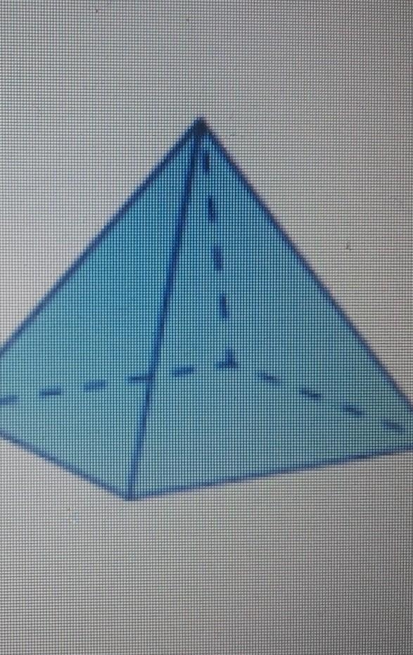 14. Classify the figure below. Identify how many faces, vertices, and edges.​-example-1