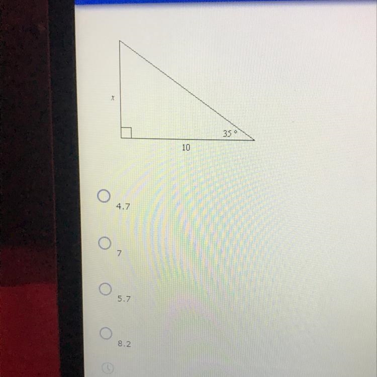 Find the value of x to the nearest tenth!-example-1