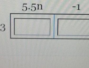 Enter the missing values in the area model to find –3(5.5n - 1) 5.5n -1 -3 According-example-1