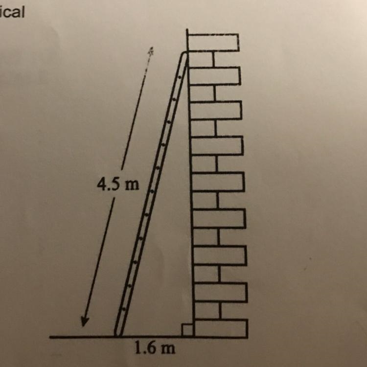 3. A ladder is standing on horizontal ground and rests against a vertical wall. The-example-1