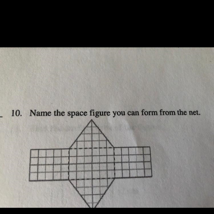 HELP!!! Name the space figure you can form from the net.-example-1