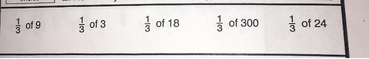 1/3 of 9 1/3 of 3 1/3 of 18 1/3 of 300 1/3 of 24-example-1