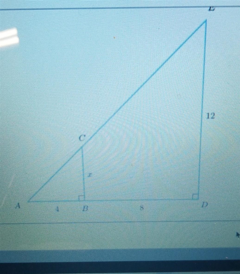 Solve similar triangles advanced part 1​-example-1