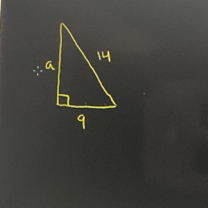 Is side “a” considered a leg or the hypotenuse in this right triangle?-example-1