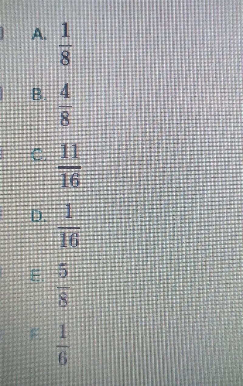 Select the three fractions that are less than 1/2 ​-example-1