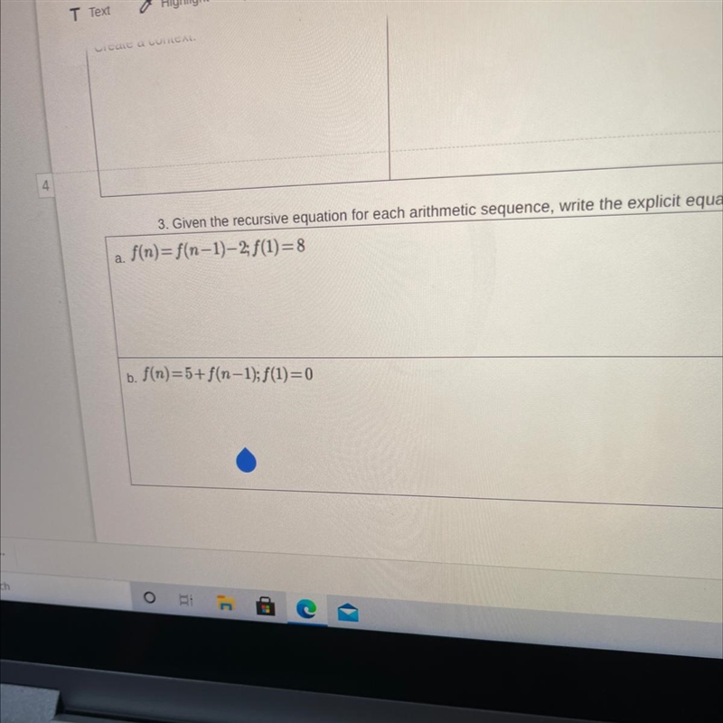 3. Given the recursive equation for each arithmetic sequence, write the explicit equation-example-1