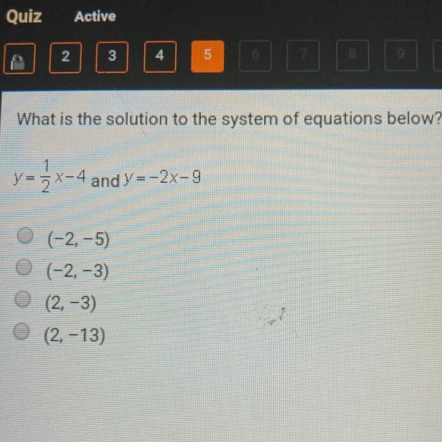 What is the solution to the system of equations below-example-1