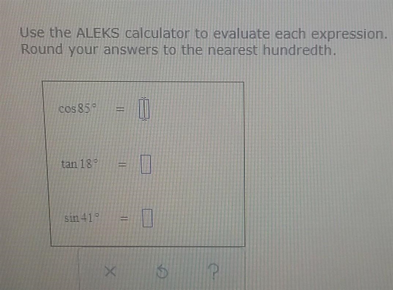 Use calculator to evaluate each expression. (PICTURE) round to nearest hundredth.​-example-1