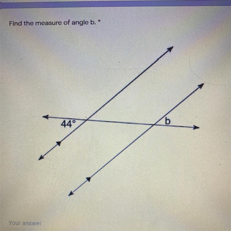 Find the measure of angle b.*-example-1