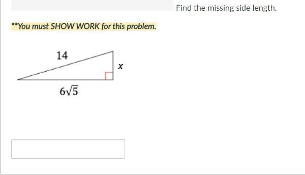 Find the missing side length.-example-1