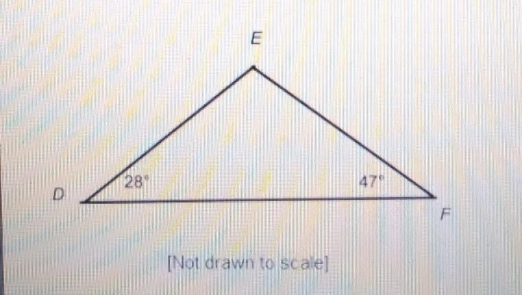 What is the measure of ZDEF? ○ 25° ○ 75° ○ 90° ○ 105°​-example-1