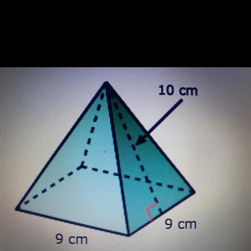 Find the surface area of thw figure below. A. 261 cm B. 270 cm C. 441 cm D. 810 cm-example-1