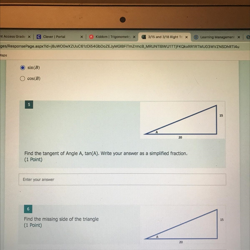 Help with these questions, it’s Trigonometry Right Triangles-example-1