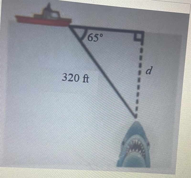 Suppose sonar on the surface of the sea locates an object at an angle of depression-example-1