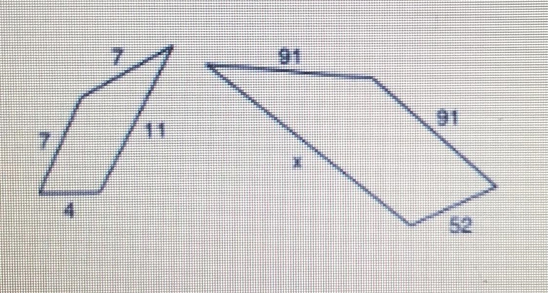 The following figures are similar, find the value of x-example-1